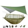 Outdoor Parachute Cloth Hammock Couble with Mosquito Net Light Portable Army Green Insect-proof Camping Aerial Tent - Image 3