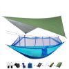 Outdoor Parachute Cloth Hammock Couble with Mosquito Net Light Portable Army Green Insect-proof Camping Aerial Tent - Image 5