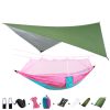 Outdoor Parachute Cloth Hammock Couble with Mosquito Net Light Portable Army Green Insect-proof Camping Aerial Tent - Image 6