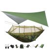 Outdoor Parachute Cloth Hammock Couble with Mosquito Net Light Portable Army Green Insect-proof Camping Aerial Tent - Image 8