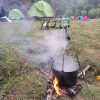 Compatible with Apple, Camping outdoor campfire tripod hanging pot picnic fire bracket aluminum alloy tripod camping supplies - Image 6