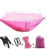 Outdoor Parachute Cloth Hammock Couble with Mosquito Net Light Portable Army Green Insect-proof Camping Aerial Tent - Image 2
