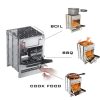 Lightweight Camping Wood Stove Adjustable Folding Wood Stove Burning for Outdoor Cooking Picnic Hunting BBQ Windproof - Image 4